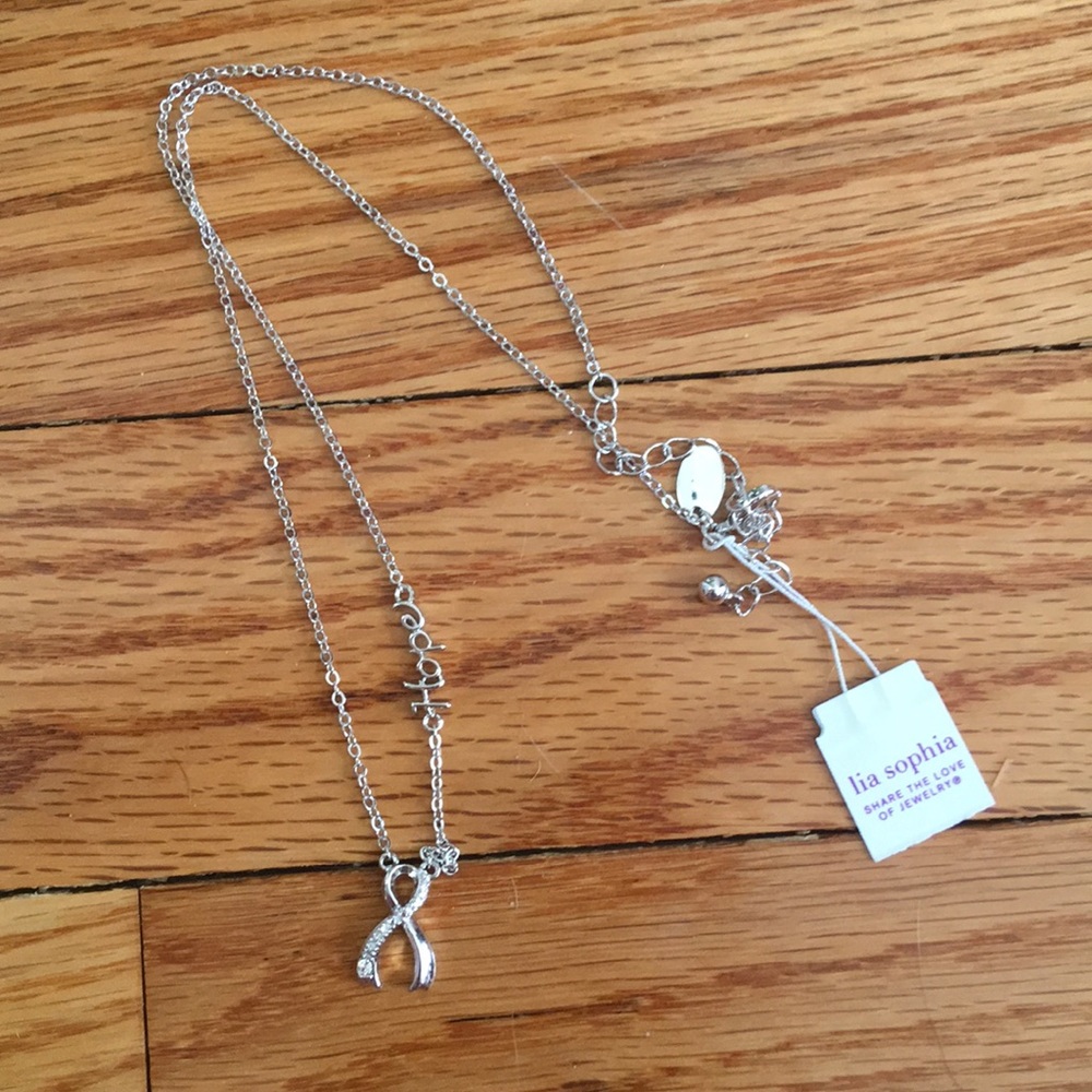 Lia Sophia Breast Cancer Necklace